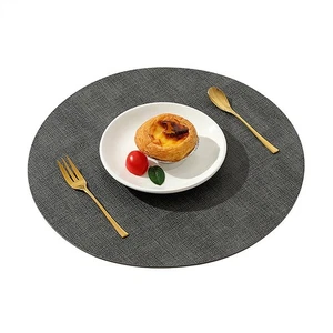 33cm Faux Leather Table Mats Waterproof Placemats Set of 4 for Stylish Dining - Picture 1 of 38
