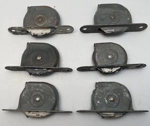 Lot 6 Vtg Antique “National Lock Com. Rockford Illinois Sash Weight Pulley Wheel - Picture 1 of 10