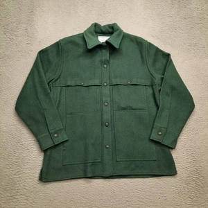 VINTAGE Filson USDA Forest Service Wool Mackinaw Cruiser Jacket Women's 10 Green - Picture 1 of 8