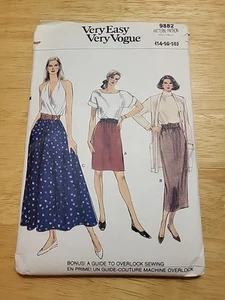 Very Easy Very VOGUE #9882 Sz 14 16 18 SKIRT PATTERN FF UC - Picture 1 of 3