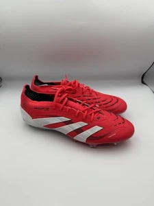 adidas Mens 9.5 PREDATOR ELITE FG Soccer Cleats Lucid Red/Cloud White ID3882 - Picture 1 of 5