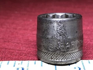 CRAFTSMAN Unterstreichung BE 3/8"" Antrieb Buchse SAE 5/8"" hergestellt in den USA flach 12pt. - Bild 1 von 6