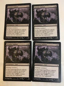 4x Parasitic Implant New Phyrexia MTG Magic Cards NM 2011 67/175 Enchantment - Picture 1 of 6
