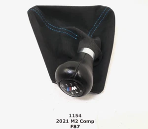 ✅ 16-21 OEM BMW F87 M2 Manual Shifter Gear Selector Switch Alcantara Blue Stich - Picture 1 of 13
