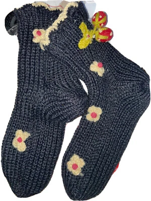 Calcetines Tejidos a Mano Mujer Grande Mujer Zapato Talla 9 10 11 Foto 1 de 3