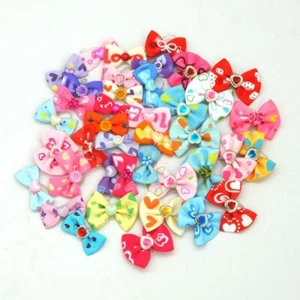 10PCS Valentine's Day Puppy Hair Rope Cute Puppy Bows for Maltese Teddy - Picture 1 of 6