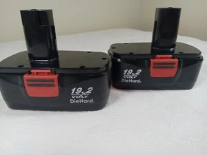 2 Craftsman Diehard NiCd 19.2 Volts Dead Batteries 130279005 For Parts/Repair - Picture 1 of 6