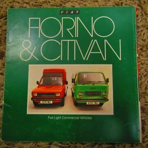 FIAT CITIVAN 903cc FIORINO 1049cc Van UK Market Sales Brochure August 1982 - Picture 1 of 1