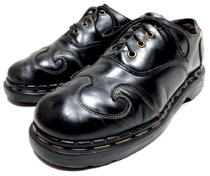 Vintage 90s TredAir Shoes England Made Mens sz 7 Leather Oxford Spiral Stitched - Picture 1 of 12