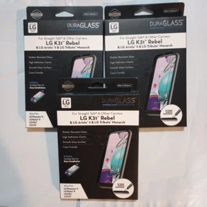 3x DuraGlass Tempered Screen Protector For LG K31 Rebel Phoenix K8x Aristo Risio - Picture 1 of 11