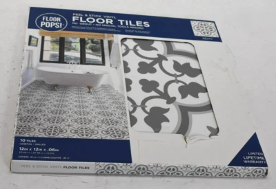 Напольная плитка Floor Pops Peel & Stick FP2953 Remy серая 12 дюймов x 12 дюймов x 0,06 дюйма упаковка 10 шт. - Изображение 1 из 4