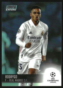 2020-21 Stadium Club Chrome UEFA Champions League Aqua Ref #73 Rodrygo/199