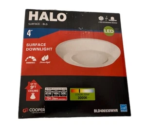 HALO 4 in. White Integrated LED Recessed Ceiling Mount Light Trim 3000K - Picture 1 of 4