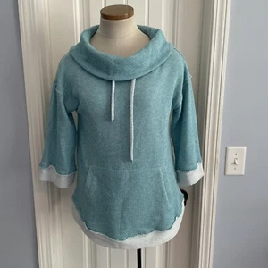 SOFT AROUND Santorini Shores XS Pullover Top Azul Relajado Salón Costero - Imagen 1 de 8