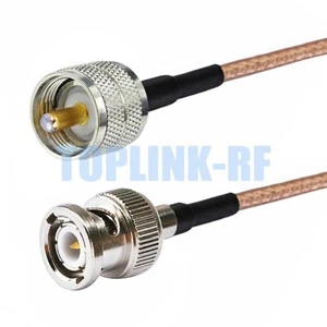 UHF PL259 PL-259 Male to BNC Male Plug RF Connector Pigtail Coaxial RG316 Cable - Imagen 1 de 4
