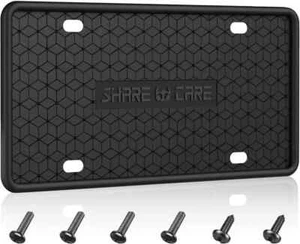 1 Pack Silicone License Plate Frame, Front Back License Plate Cover, License Pla - Picture 1 of 7