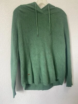 Lauren Ralph Lauren Women's Waffle Knit Green Hoodie Sweatshirt Comfort Size L - Изображение 1 из 4