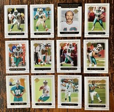 2005 Topps Miami Dolphins Team Set (12) w/ Jake Scott Golden Moments Card