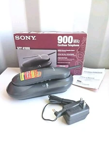 Vtg Sony Cordless Telephone SPP-N1000 Grey New in Box HTF 900MHz Rare - Picture 1 of 4