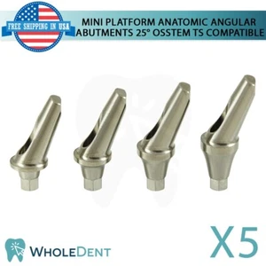 5x Mini Pilar Anatómico En Ángulo 25° Titanio Dental Osstem® TS Compatible - Imagen 1 de 5