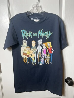 Rick and Morty Adult Swim mens Graphic T-shirt Size S Navy Blue NWT - Image 1 of 4
