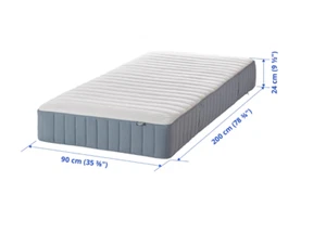 Ikea Matratze 90x200 / "Hövåg" (Heute: "Valevåg") / Dunkelgrau / Mittelfest - Bild 1 von 1