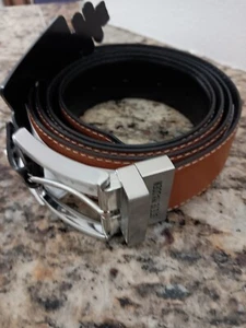 STEVE MADDEN MEN BLACK BROWN REVERSIBLE SYNTHETIC LEATHER BELT XL 42-44 $40 NWT - Picture 1 of 6