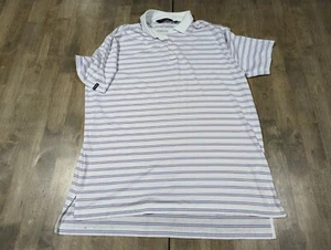 POLO GOLF Ralph Lauren Shirt Men’s XL Wicking White Stripe - Picture 1 of 6