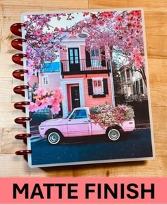 MATTE Pink Flower House Cover Set 4 use with Classic HAPPY Planner* - Picture 1 of 7