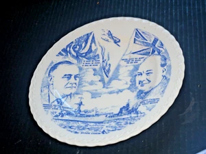 Placa Churchill Vernon Kilns Firning Atlantic Charter Pres Roosevelt Prime Min - Imagen 1 de 6