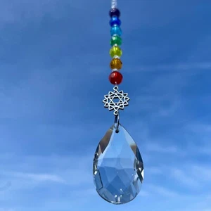 Nuevo Anahata Corazón Chakra Arco Iris Receptor Solar Móvil ~ Yoga ~ Ventana Hogar Jardín - Imagen 1 de 12