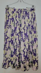 VTG 90s Medium Floral Romantic Boho Prairie Cottage Core Broomstick Skirt NWT - Picture 1 of 10