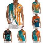 Miami Dolphins Men's Lace Up Tank Top Sleeveless V-Neck T Shirts Beach Tee Gifts