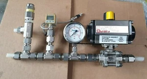 Durair II Duravalve AP050N ACTUATOR W/ SWAGELOK 316SS GAUGE W/ SMC ISE5B-T2-67L  - Foto 1 di 7