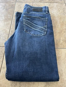 Jeans denim gamba dritta fibbia BKE Tyler 34X28,5 lavaggio scuro elasticizzato - Foto 1 di 7