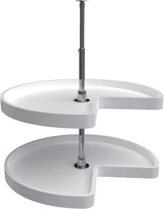 Rev-A-Shelf 28 Inch Kidney Lazy Susan Corner Wall Cabinet 2-Shelf, 6472-28-11-52 - Picture 1 of 9