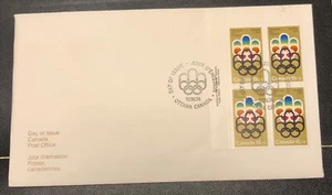 Kanada Briefmarke FDC 1974 Montreal Games 4er Block - Bild 1 von 2