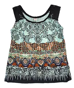 NWT Bila Women's Beaded Sleeveless Tank Top Crochet Sequins Boho Y2K India - Picture 1 of 10