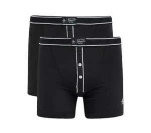 NWT. Original Penguin. 2 Pack. Stretch Button Boxer Briefs. Black. MRSP. $36.00 - Picture 1 of 1