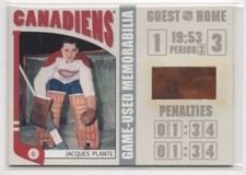2004-05 In The Game Franchises Canadian Memorabilia Jacques Plante Montreal