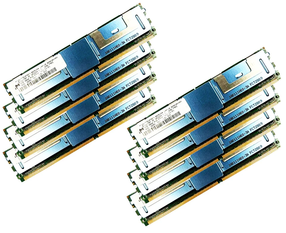 32GB 8x4GB MT36HTF51272FY-667E1D4 PC2-5300F Memory RAM Apple Mac Pro 2006 2008 - Image 1 of 1