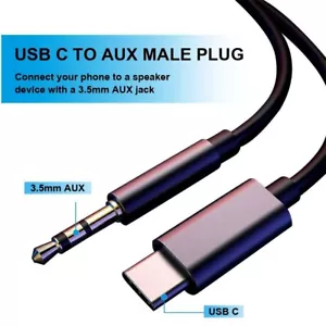 USB C Aux Kabel in Audio Typ C Adapter Klinke 3,5mm für Samsung, Huawei Stereo - Bild 1 von 13