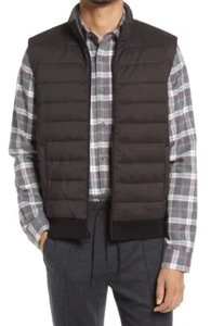 Vince NWT men’s puffer vest wool back sz. MED . Quiet luxury minimalist preppy - Picture 1 of 8