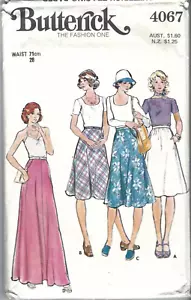 Butterick Pattern 4067, Vintage Skirt in 4 Styles, Size Waist 71 cm / 28" - Picture 1 of 2