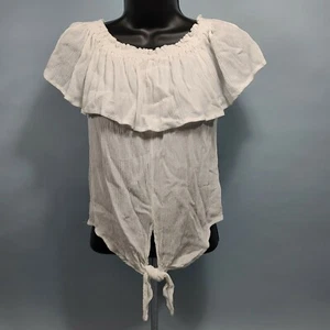 Express White Ruffle Off The Shoulder Top Women's Size XS Style 600005 2016 - Picture 1 of 8