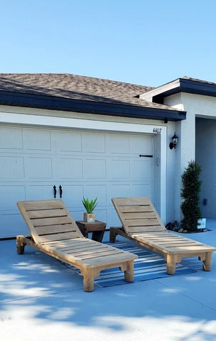 Mcguire Faux Bamboo Teak loungers Cover