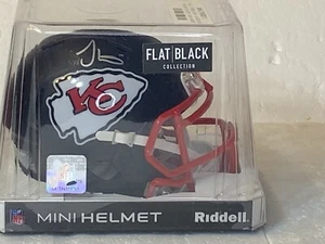 Tyreek Hill Signed KC Chiefs Flat Black Speed Mini Football Helmet COA Fanatics - Picture 1 of 6