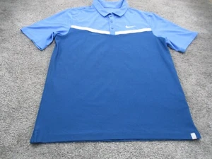 Camiseta polo Nike Dri Fit mediana manga corta cuello abotonado azul - Imagen 1 de 16