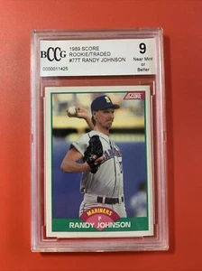 1989 punteggio rookie/scambiato #77T Randy Johnson BCCG 9 Seattle Mariners - Foto 1 di 2