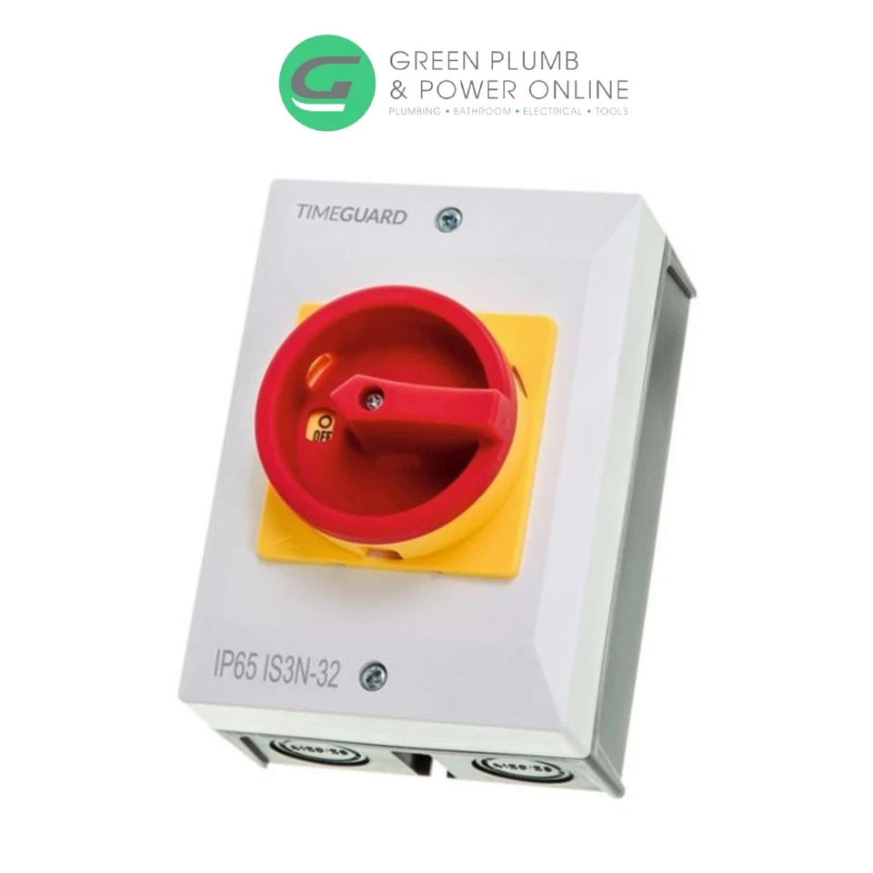 Timeguard IS3N-32 Weathersafe Rotary Isolator Switch – 3 Pole 32A